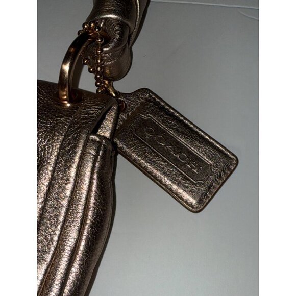 Coach Madeline Metallic Rose Vintage Coach Shoulder Purse 6X10 - Picture 4 of 16